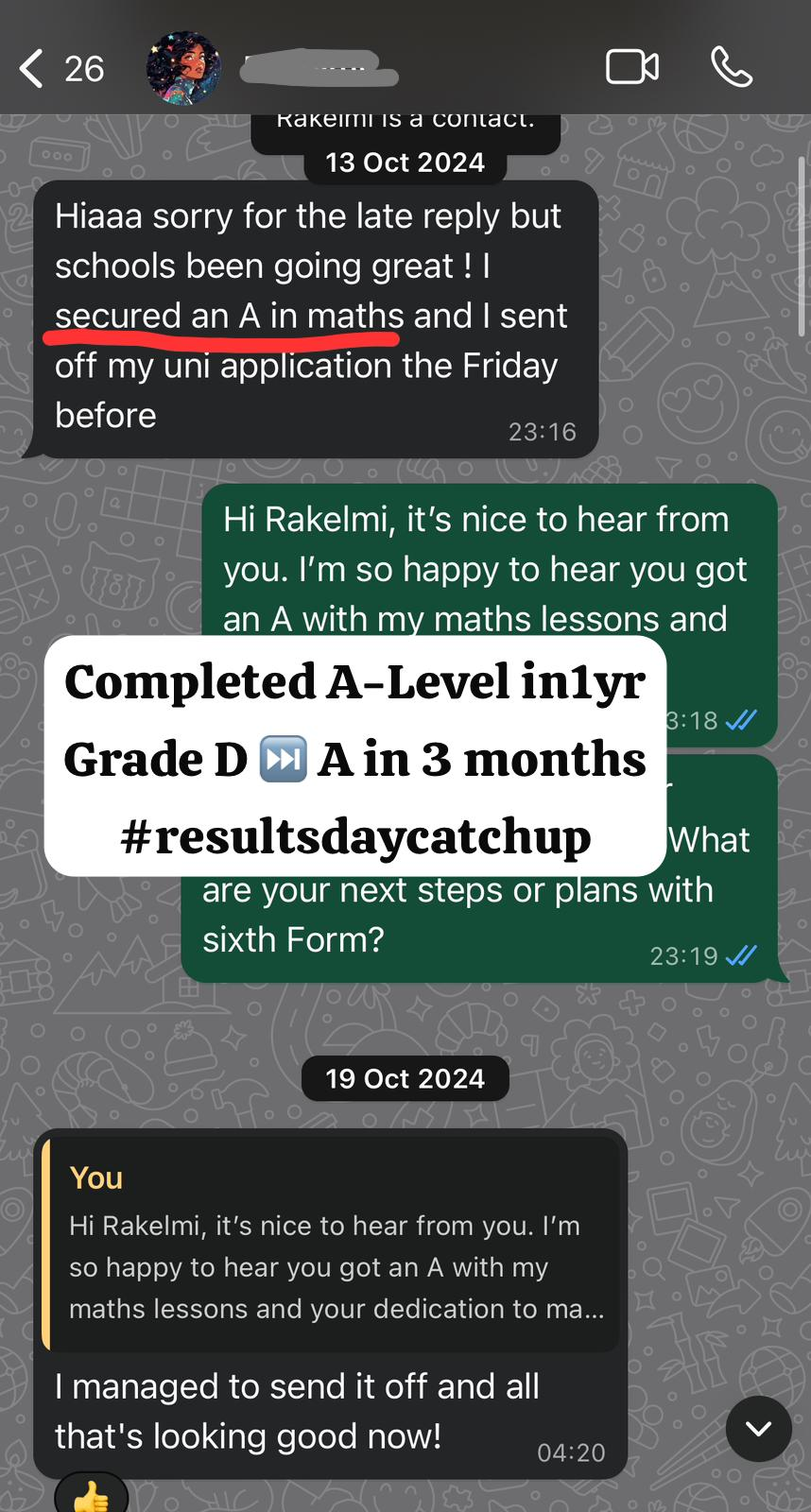 Rakelmi Grade D to A in 3 months A-Level 2025